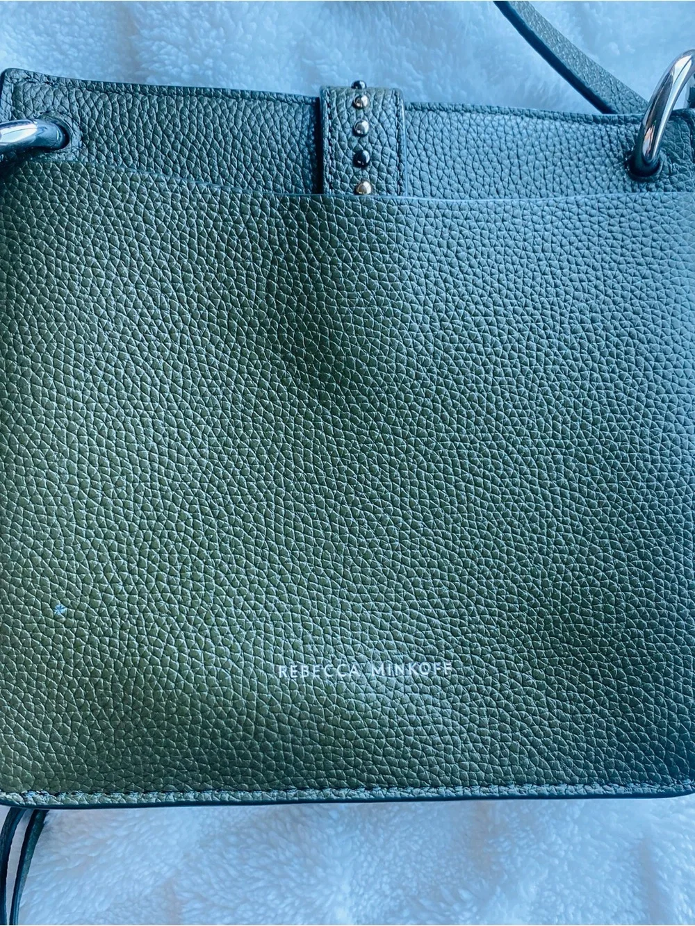 Rebecca Minkoff Pebbled Leather Crossbody Bag in Olive - Picture 5 of 6